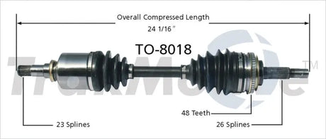 TO-8018 CV Axle Shaft