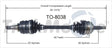 TO-8038 CV Axle Shaft