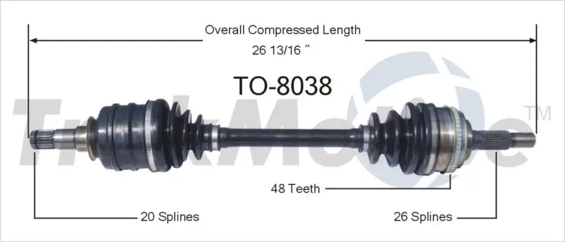 TO-8038 CV Axle Shaft