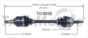 TO-8038 CV Axle Shaft