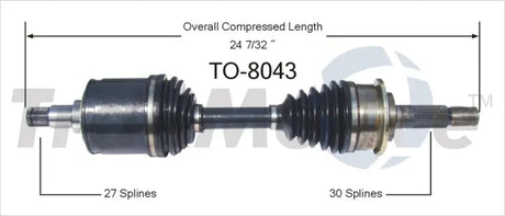 TO-8043 CV Axle Shaft