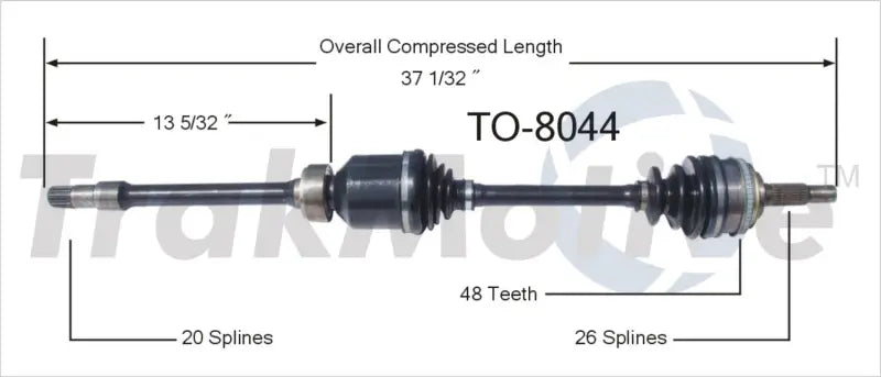 TO-8044 CV Axle Shaft