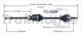 TO-8044 CV Axle Shaft