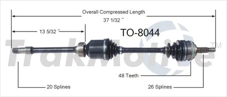 TO-8044 CV Axle Shaft