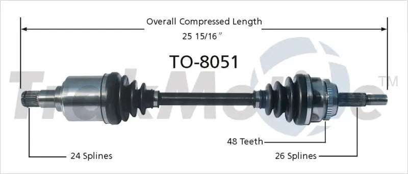 TO-8051 CV Axle Shaft