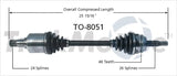 TO-8051 CV Axle Shaft