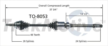 TO-8053 CV Axle Shaft