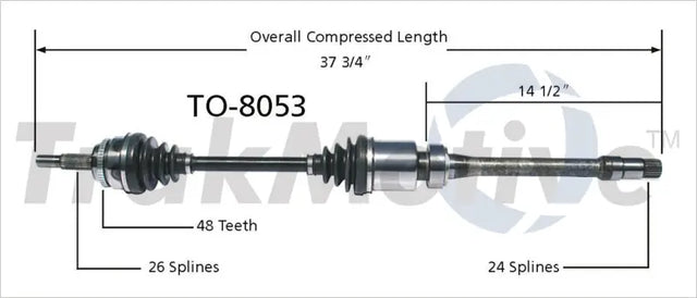 TO-8053 CV Axle Shaft