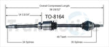 TO-8164 CV Axle Shaft