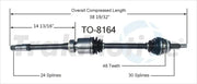 TO-8164 CV Axle Shaft