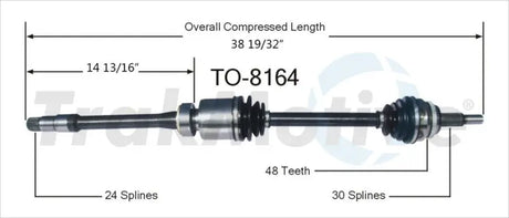 TO-8164 CV Axle Shaft