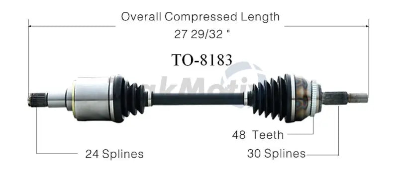 TO-8183 CV Axle Shaft