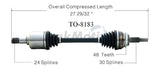 TO-8183 CV Axle Shaft