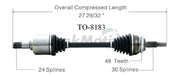 TO-8183 CV Axle Shaft