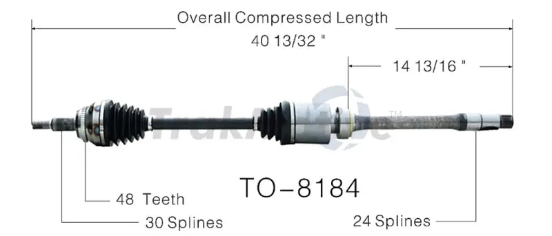TO-8184 CV Axle Shaft