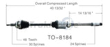 TO-8184 CV Axle Shaft