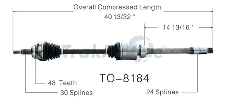 TO-8184 CV Axle Shaft