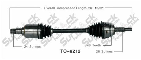 TO-8212 CV Axle Shaft