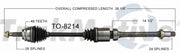TO-8214 CV Axle Shaft