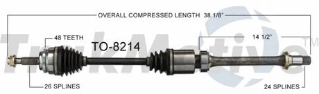 TO-8214 CV Axle Shaft