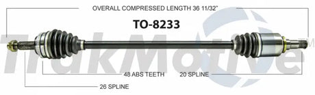 TO-8233 CV Axle Shaft