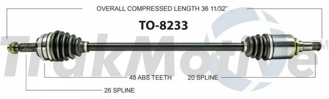 TO-8233 CV Axle Shaft