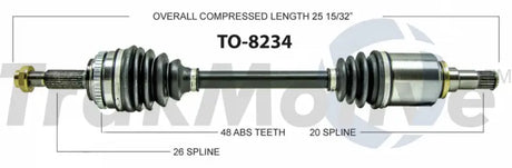 TO-8234 CV Axle Shaft