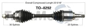 TO-8292 CV Axle Shaft