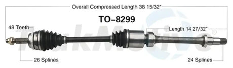 TO-8299 CV Axle Shaft