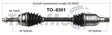 TO-8301 CV Axle Shaft