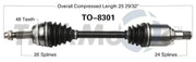 TO-8301 CV Axle Shaft