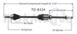 TO-8324 CV Axle Shaft