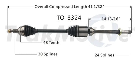 TO-8324 CV Axle Shaft