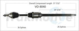 VO-8040 CV Axle Shaft