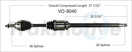 VO-8040 CV Axle Shaft