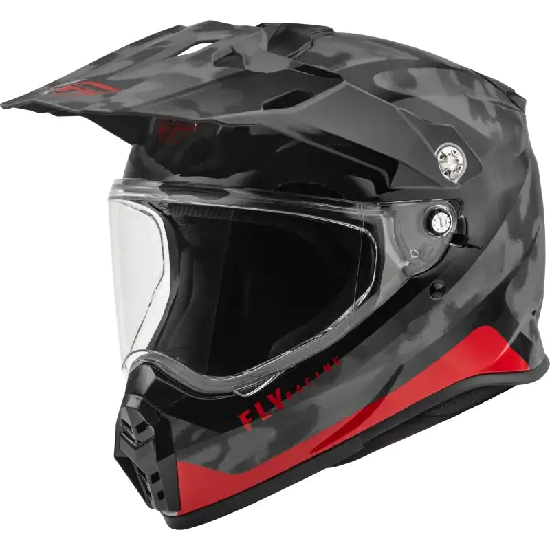 FLY RACING Trekker Pulse Helmet Black Camo/Red Sm