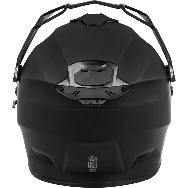 Matte black motocross helmet with chin bar for powersports, ideal for RV parts & accessories