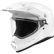 White Trekker Solid Helmet with chin bar for powersports and RV parts & accessories