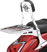 Backrest Insert Tribal Chrome Fits Std - COBRA