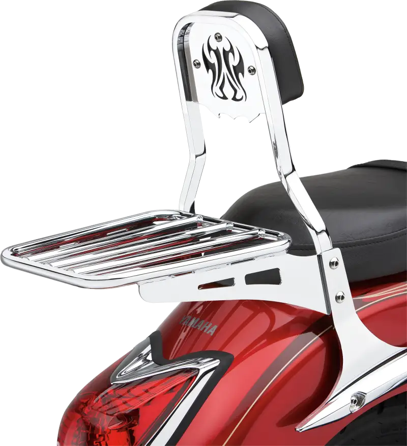 Backrest Insert Tribal Chrome Fits Std - COBRA