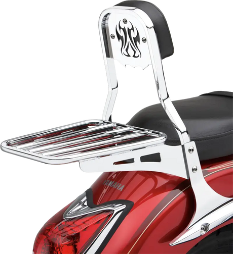 Backrest Insert Tribal Chrome Fits Std - COBRA