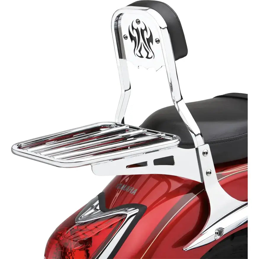 Backrest Insert Tribal Chrome Fits Std - COBRA