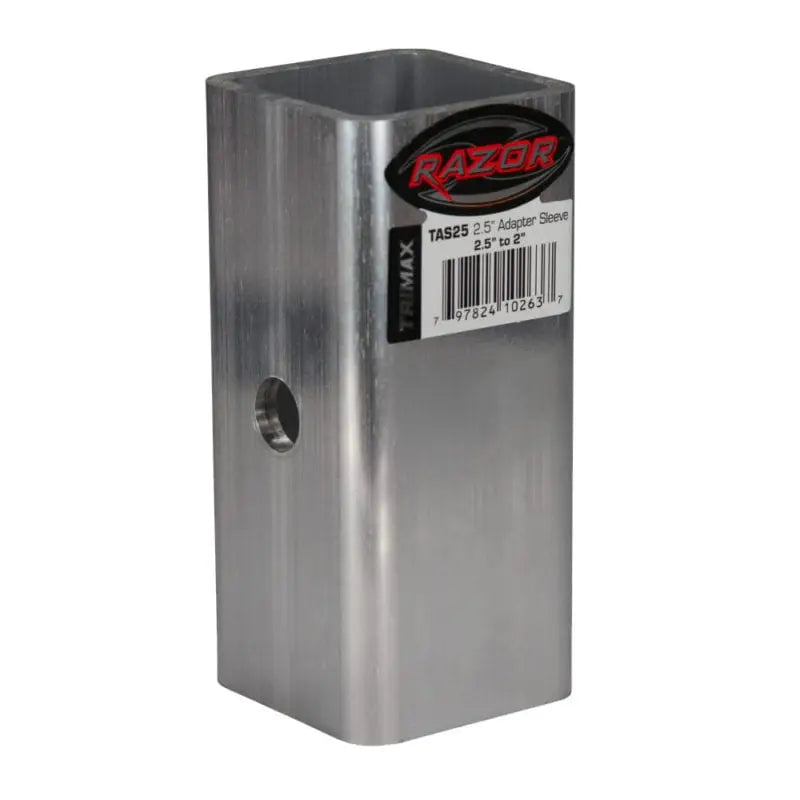 Trimax Made In USA Trailer Hitch Receiver Tube Adapter TAS25 - Silver Adptr