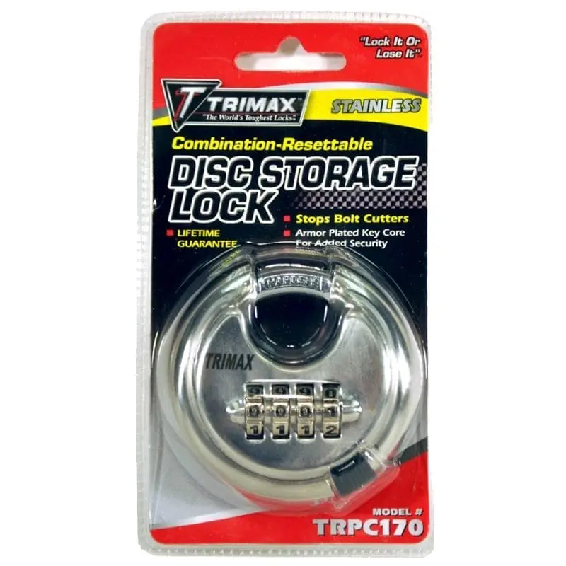 Trimax Resettable Combination Padlock TRPC170 - SS Comb.Resetable Disc Strg Lock