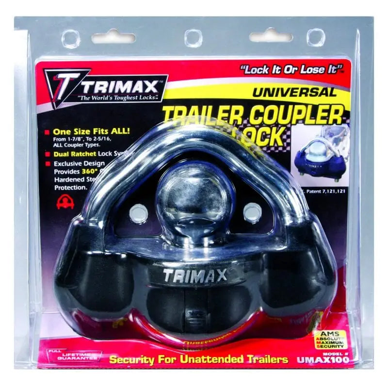 Trimax Security For Unattended Trailers Trailer Hitch Lock Umax100-2073 - Coupler