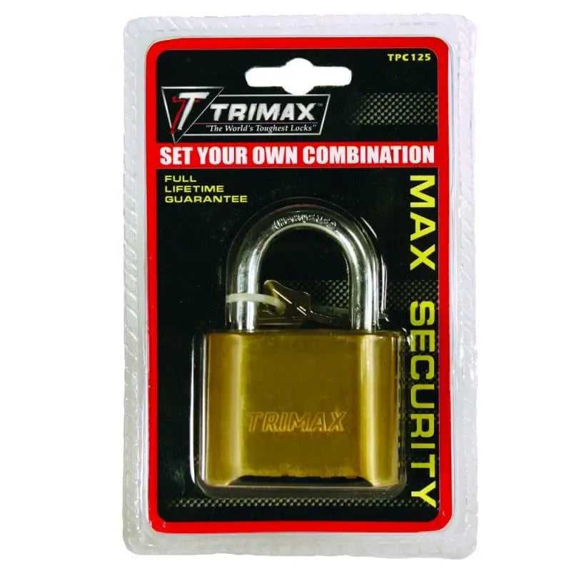 Trimax Designed For Durability Padlock TPC125 - Pdlck Combo 1.25 Shkl