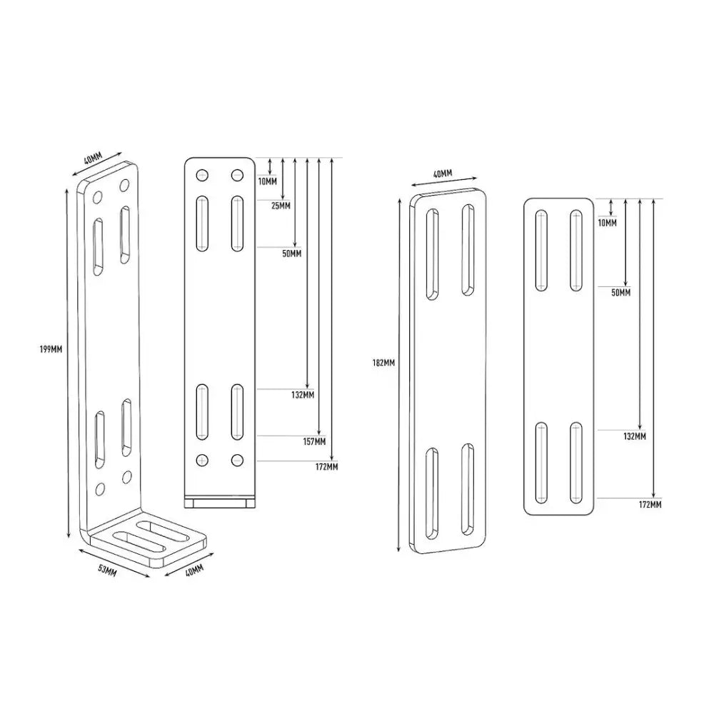 Triplerlight No Supplier Warranty Light Bar Mounting Kit BBB-01K - Universal Bumper Beam Mount