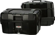 Black Trekker Series adventure touring side cases with handles and latches for RV parts