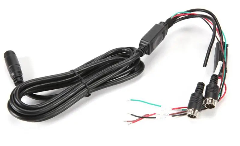 Black multi-connector cable with exposed wires for TRNS-2180 Brand Motion trailer wireless camera