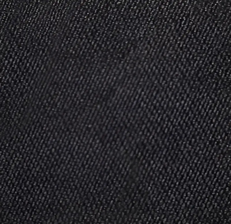 Dark gray denim textured fabric for Black FIA TRS bucket seat cover